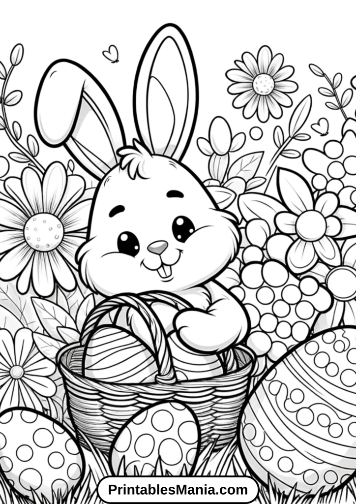 Easter bunny coloring