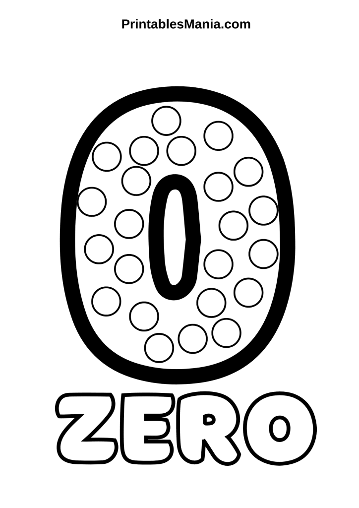 Do A Dot number zero printable