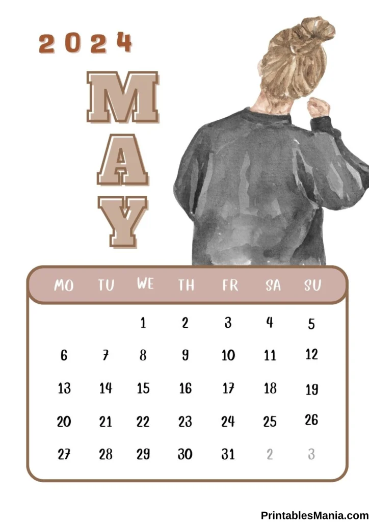 may vertical calendar