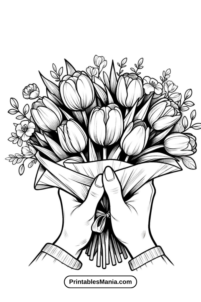 Tulips Coloring Pages