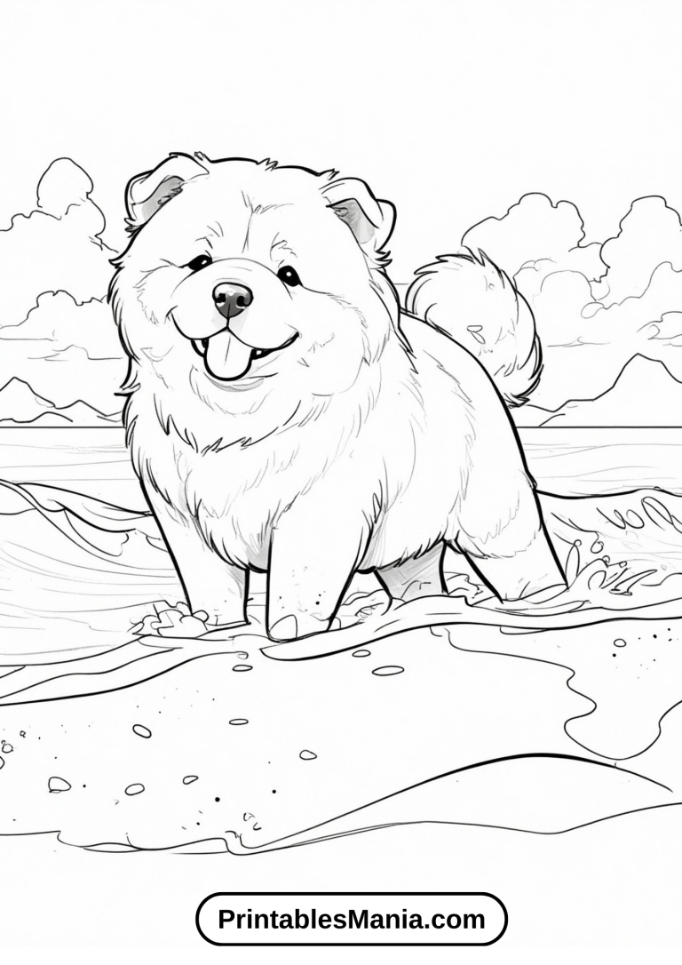 Puppy Coloring Pages Printable PDF - Printables Mania