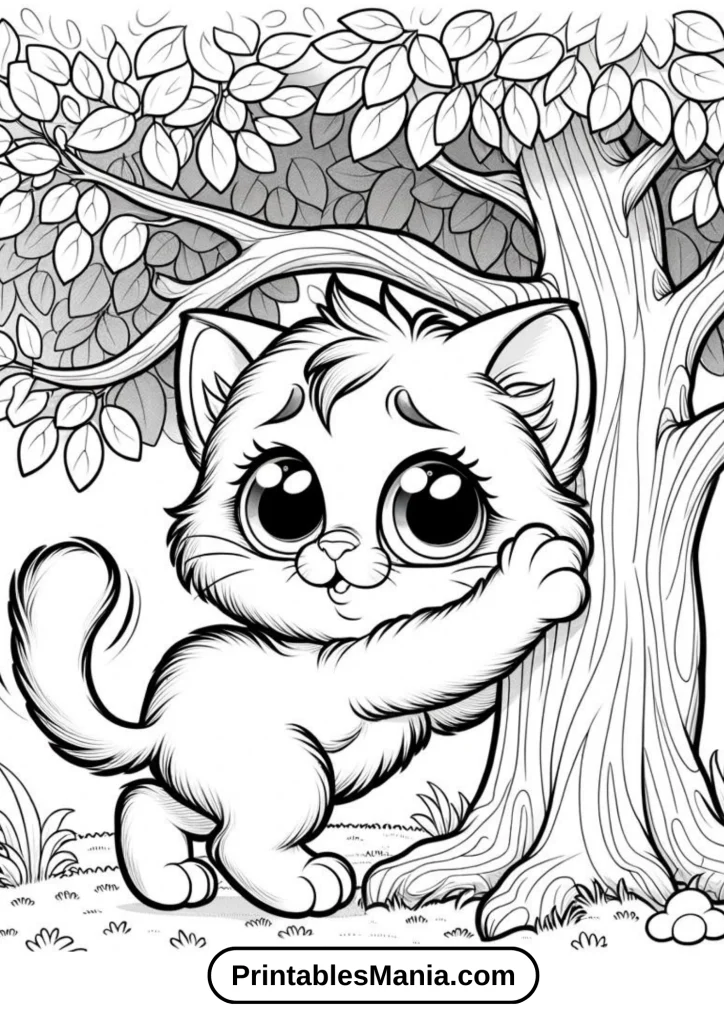 Kitten coloring pages to print