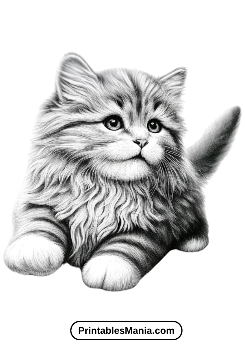 60 Free Kitten Coloring Pages Printable - Printables Mania