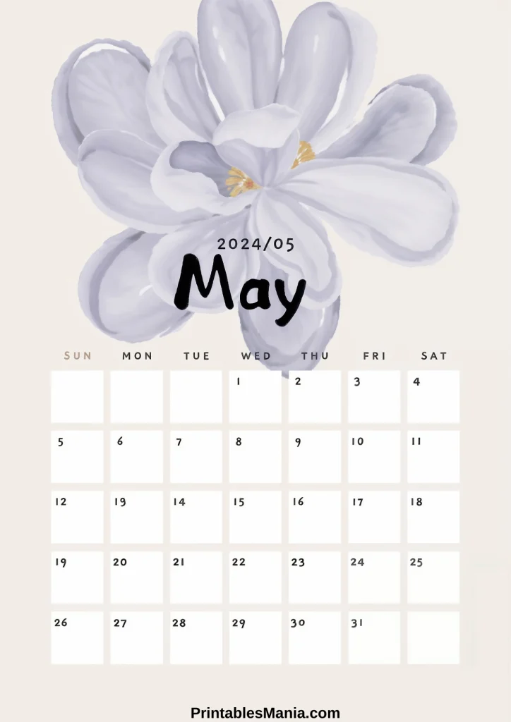 Free May 2024 Printable Calendar