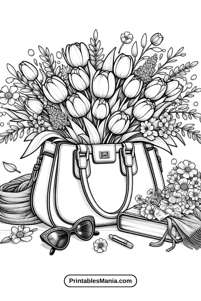 Peony Coloring Pages