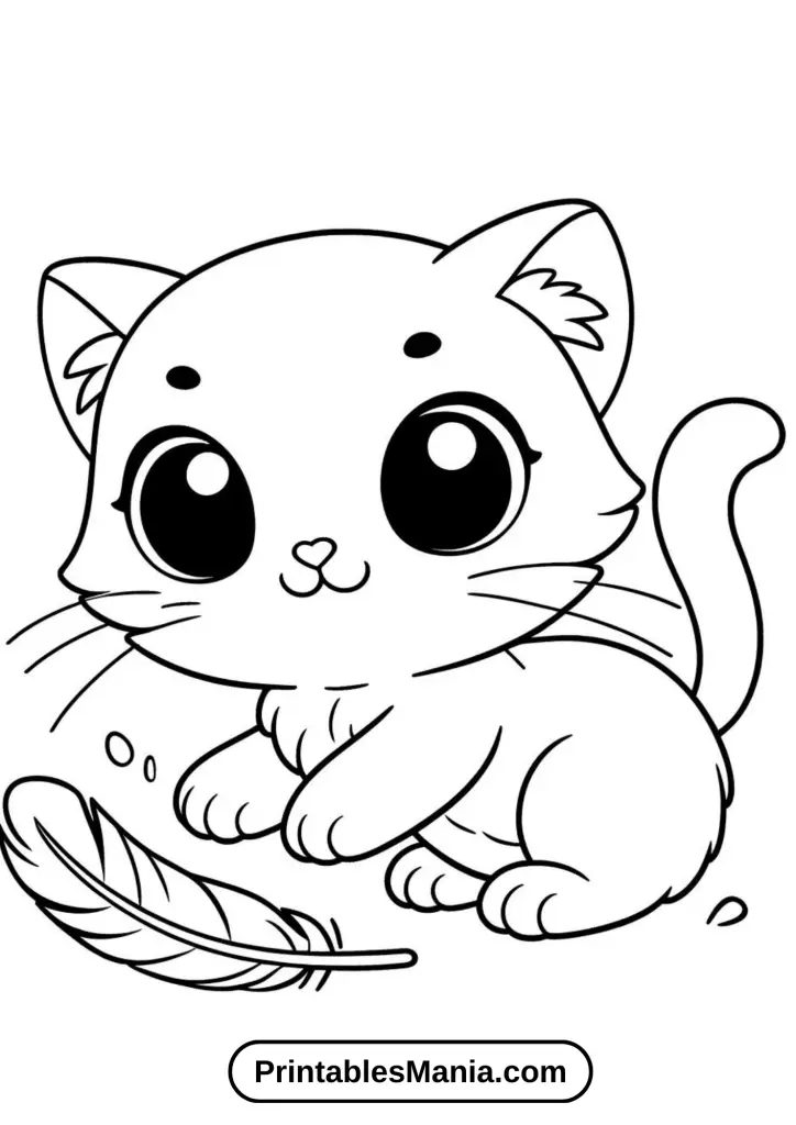 Kitten coloring pages for third grade