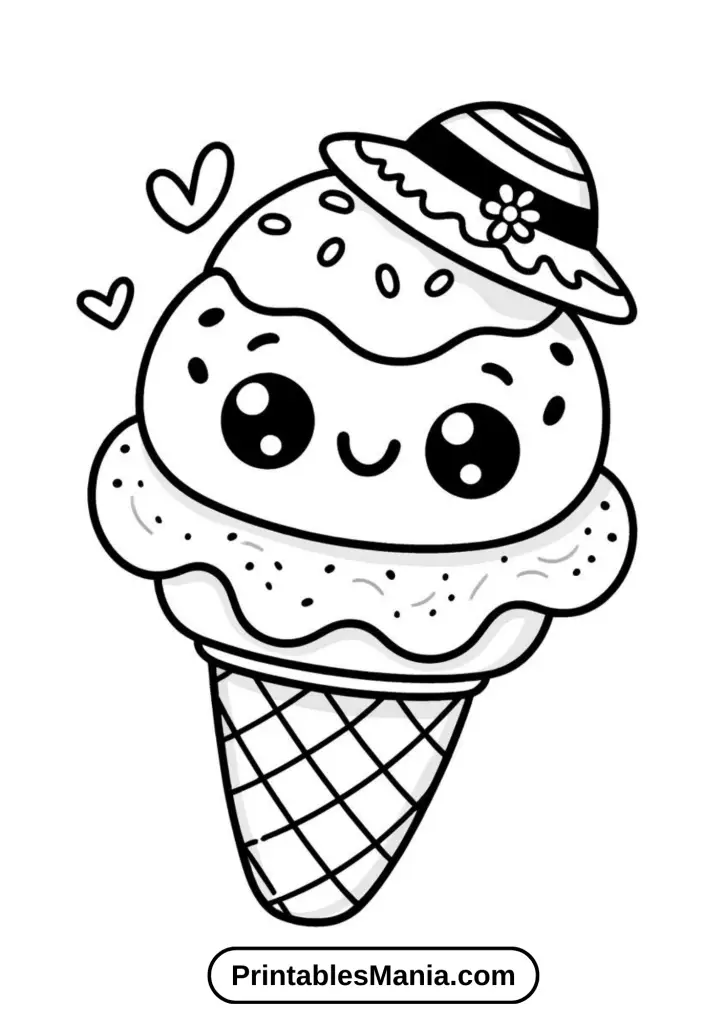 An ice cream cone playing a musical instrument