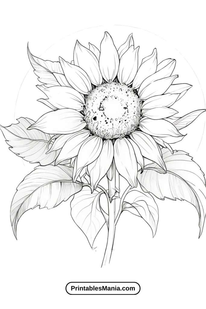 Sunflower Coloring Pages