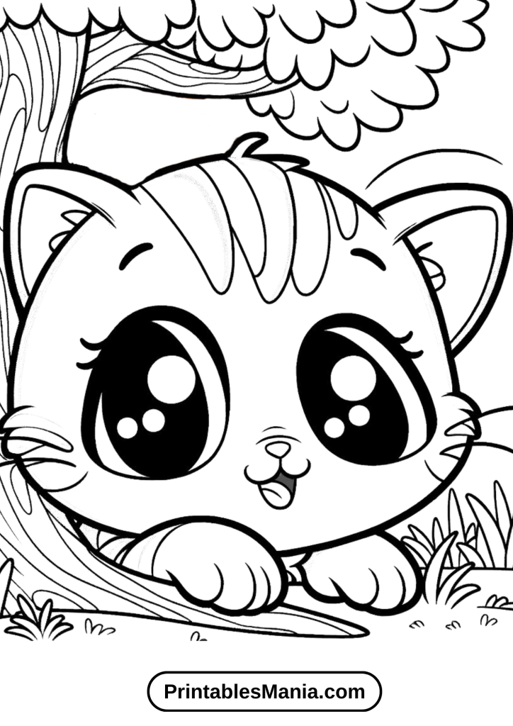 Kitten coloring pages for fifth grade