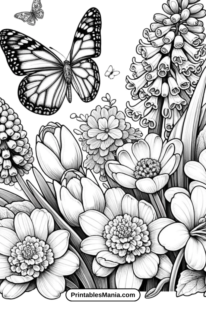 Forget-me-not Coloring Pages