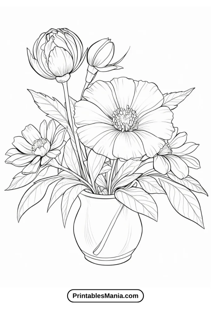 Sakura Blossom Coloring Pages