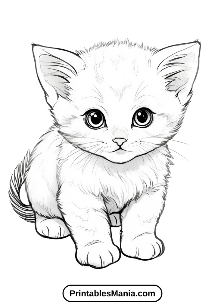 Baby kitten coloring