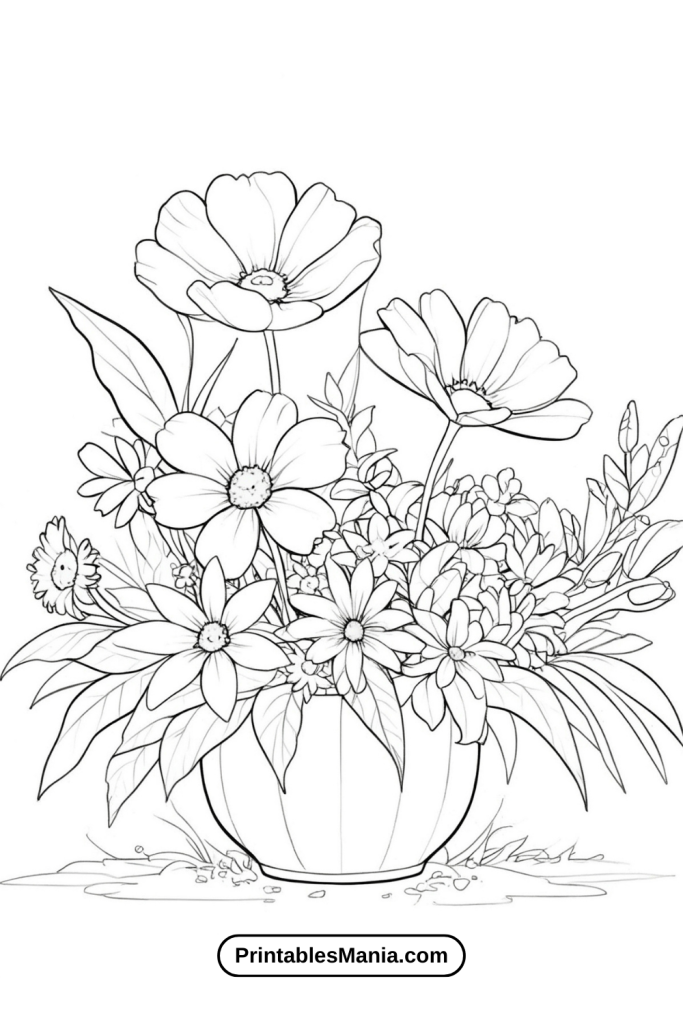 Seasonal Floral Coloring