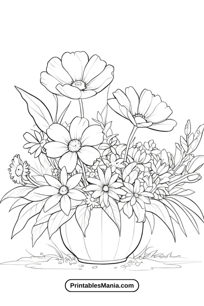 Seasonal Floral Coloring