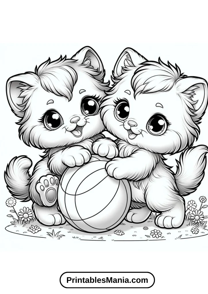 Kitten coloring pages for nature lovers