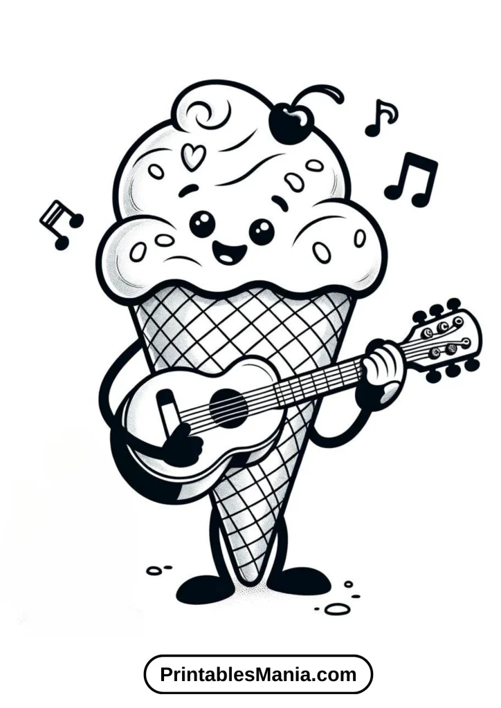 An ice cream cone wearing a graduation cap