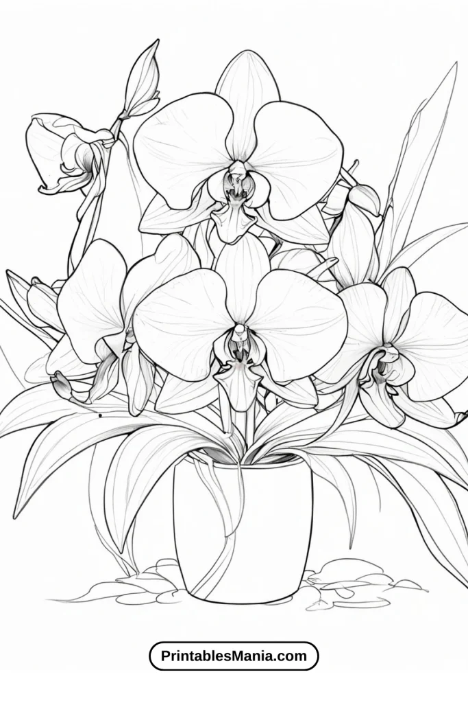 Downloadable Flower Coloring