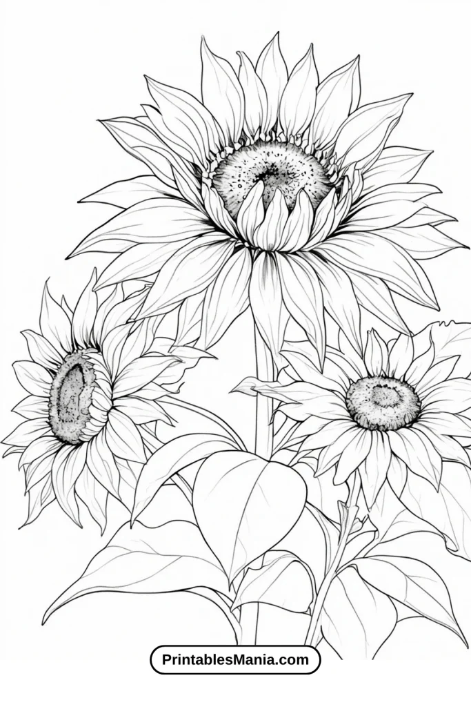 Kids Flower Coloring Worksheets