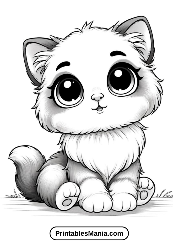 Kitten coloring pages for groups