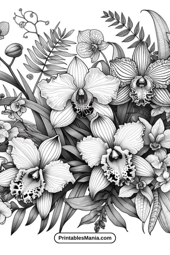 Flower Petal Coloring Sheets