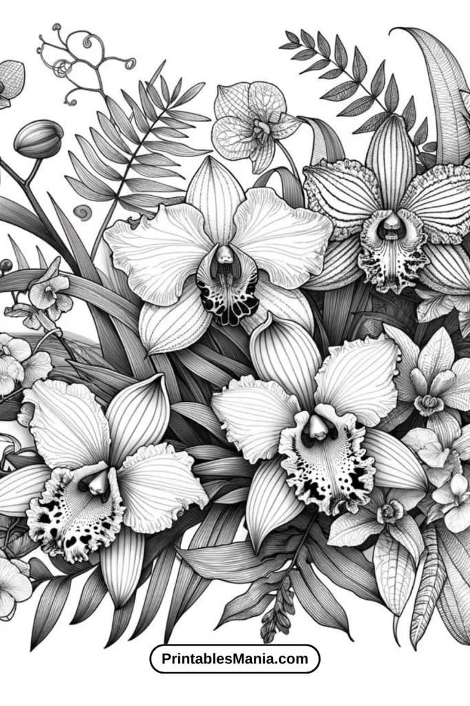 Flower Petal Coloring Sheets