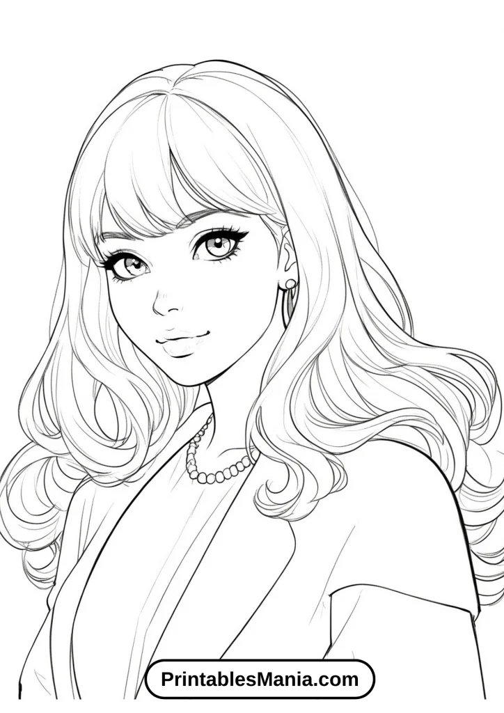 new Barbie coloring page