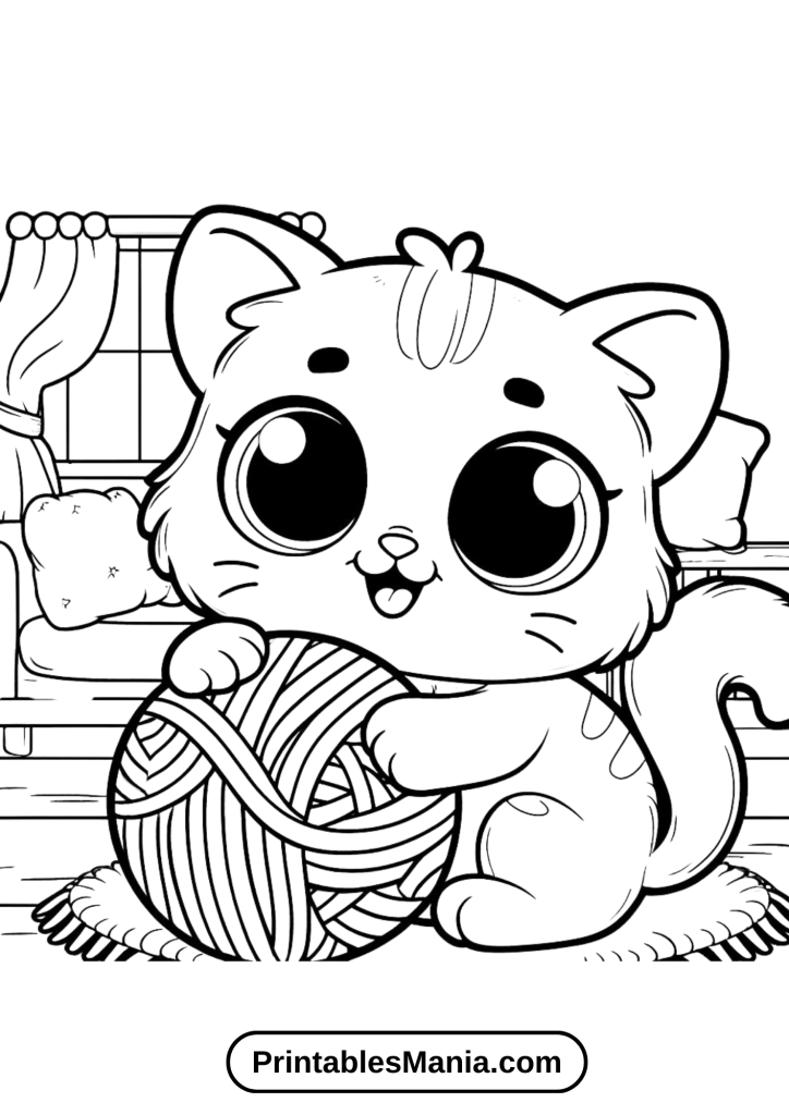 Kitten coloring page