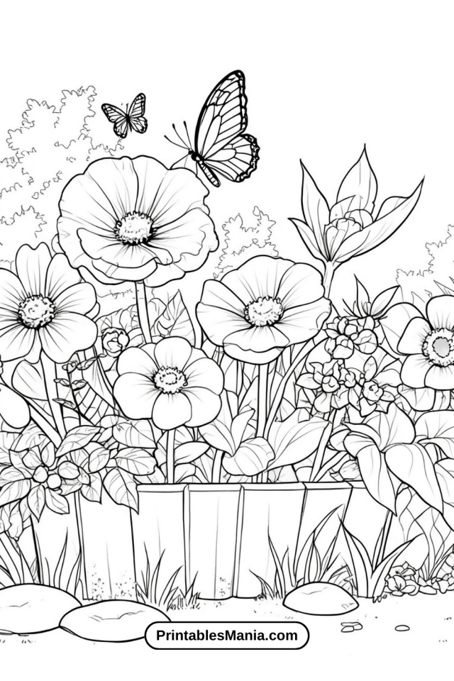 Flowers Coloring Pages Printable Printables Mania Flowers Coloring Pages Printable Printables Mania