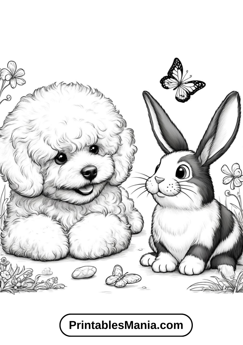 Puppy Coloring Pages Printable PDF - Printables Mania