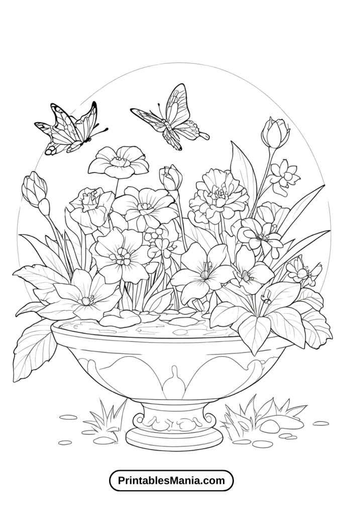 Flower Life Cycle Coloring Pages