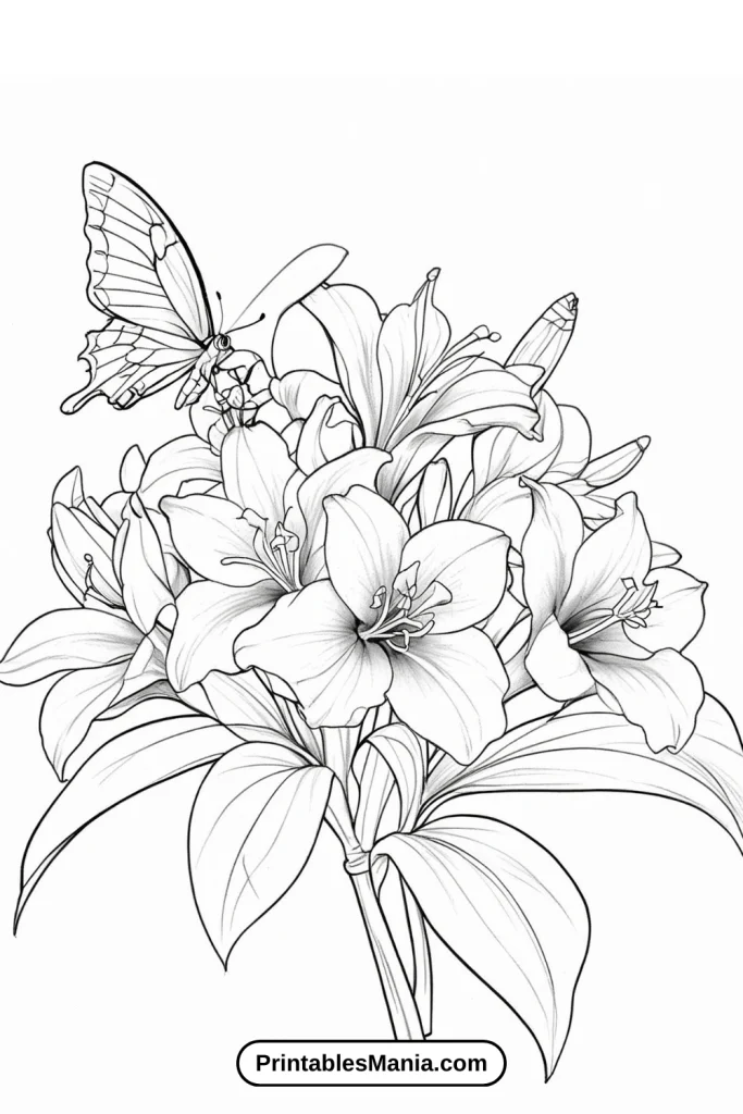 Edible Flower Coloring Sheets