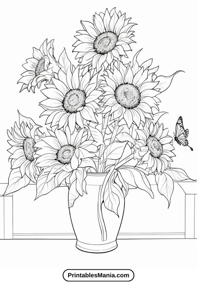 Flower Bud Coloring Pages