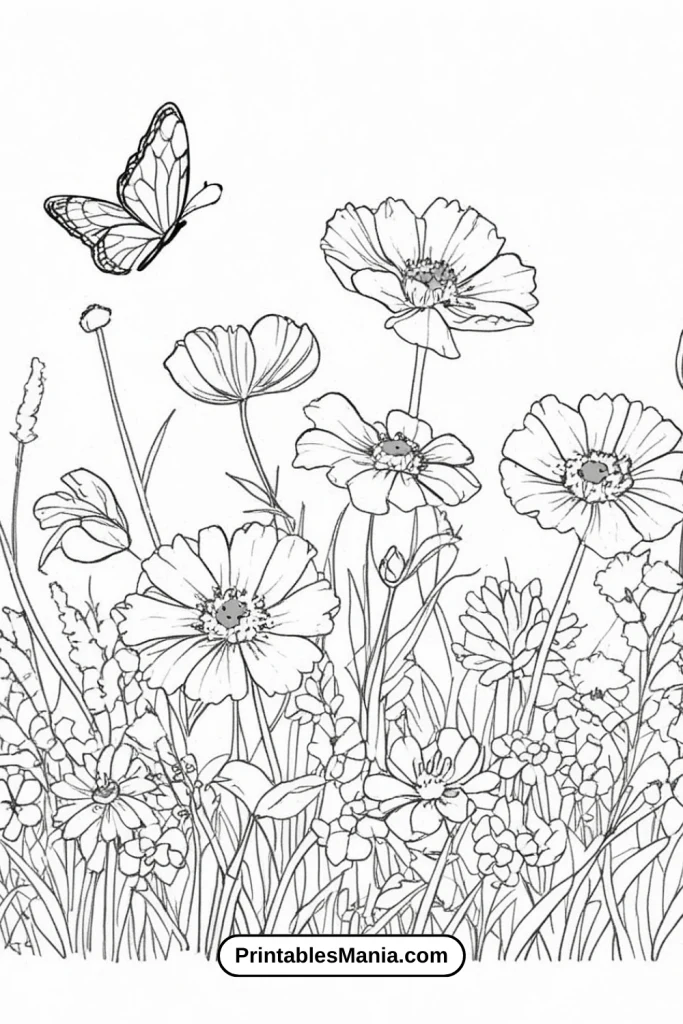 Flower Still Life Coloring Pages