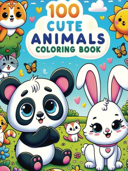 100 Cute Animals Coloring Book