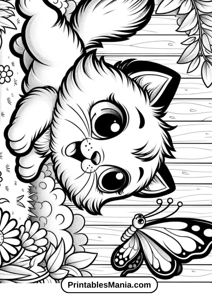 Kitten coloring pages for kids