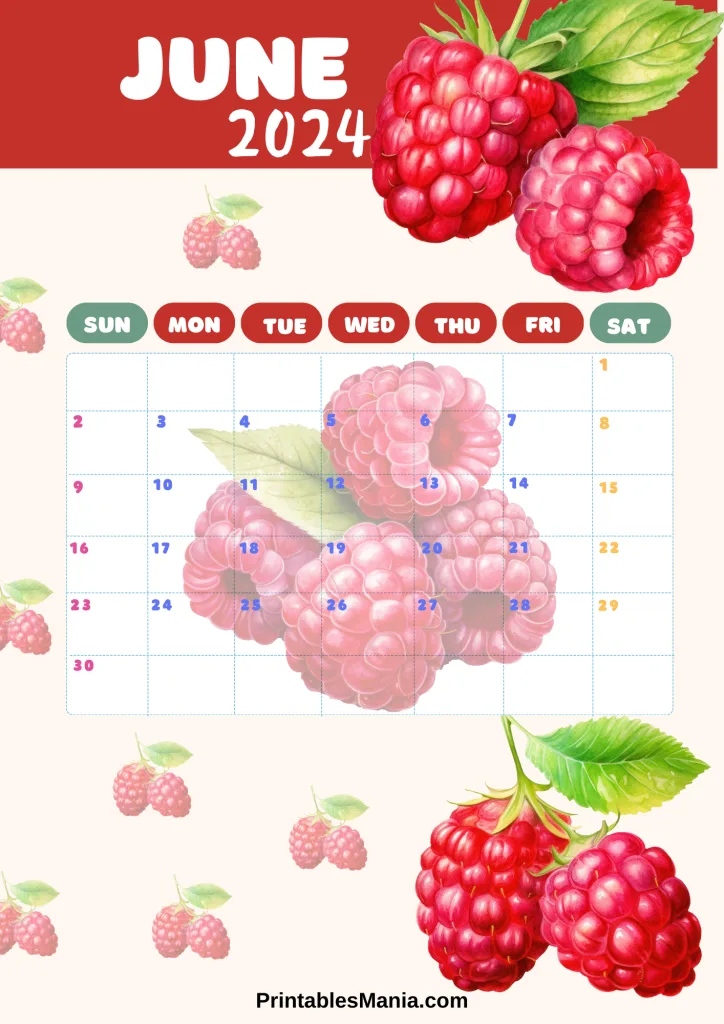 Editable June 2024 Calendar