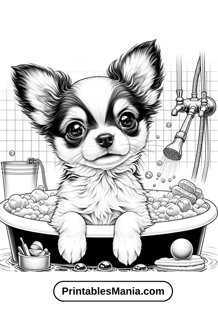 Puppy Coloring Pages Printable PDF - Printables Mania