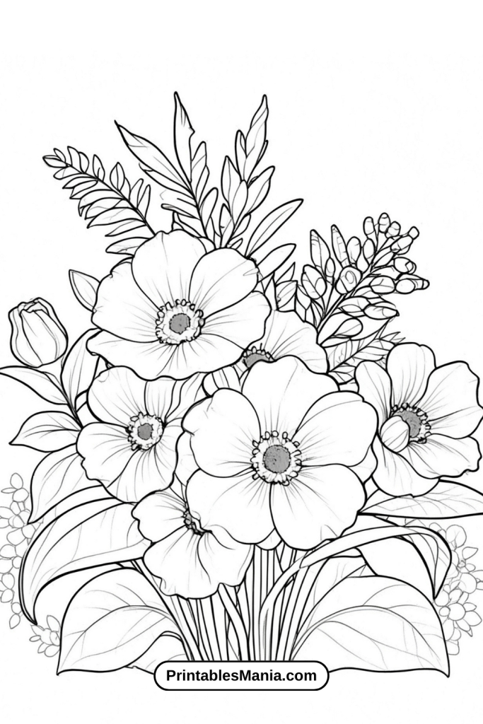 Rose Coloring Pages