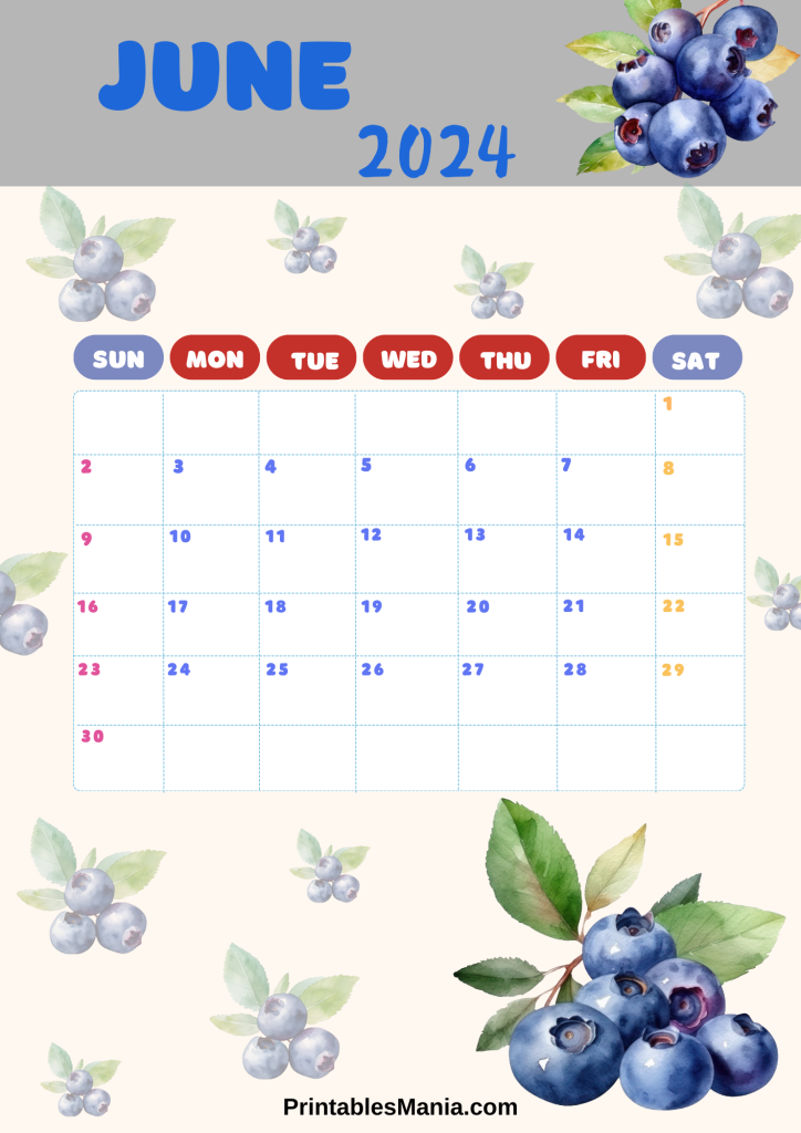 June 2024 Calendar Template