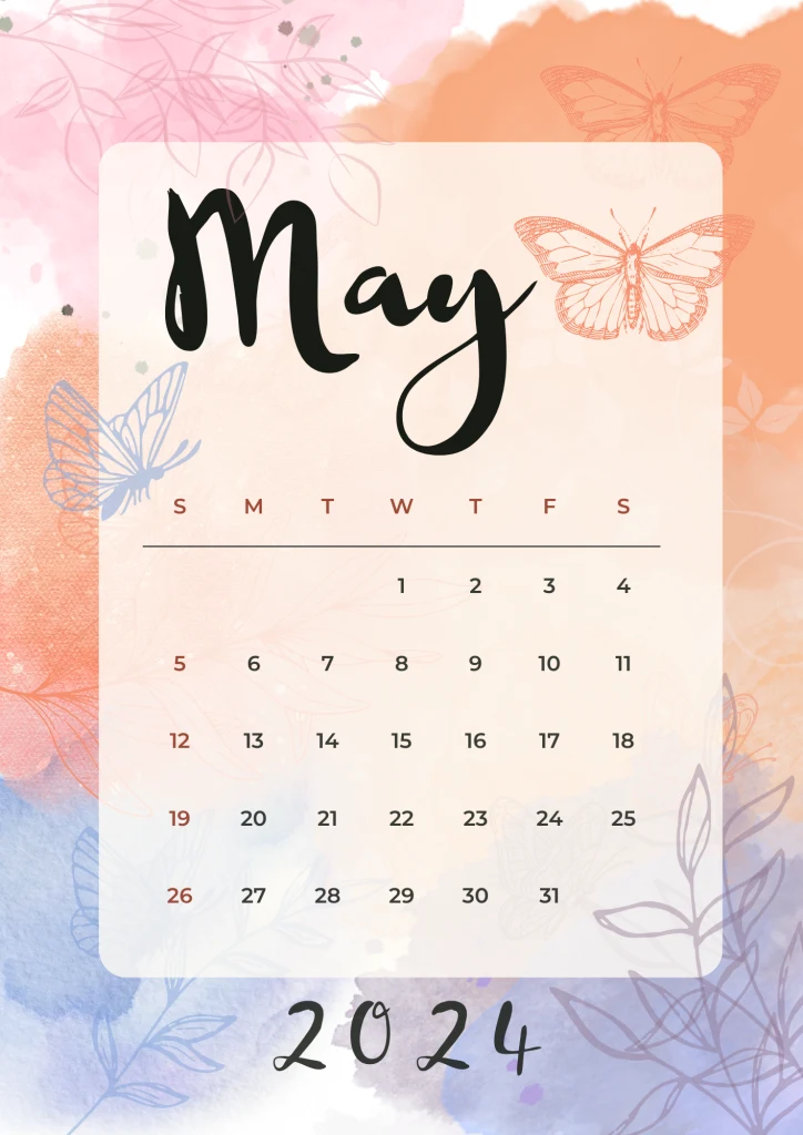 Maytime Miracles: 2024 Calendar Blessings