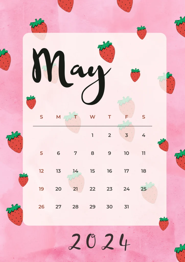 May's Joyful Journey: 2024 Calendar Adventure