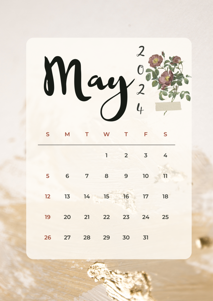 May's Serene Sunsets: 2024 Calendar Evenings