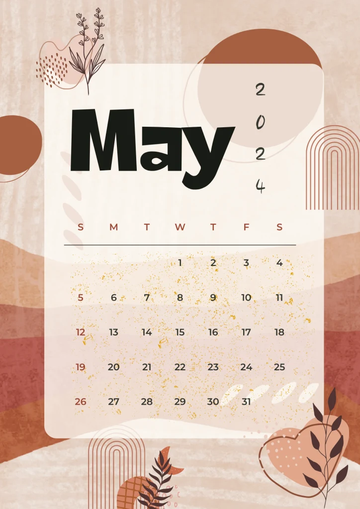 Maytime's Charming Countryside: 2024 Calendar Scenery