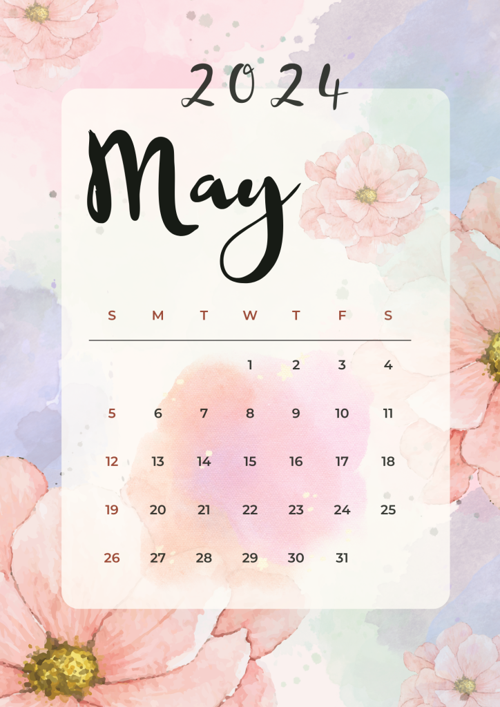 Maytime's Blissful Backdrops: 2024 Calendar Settings