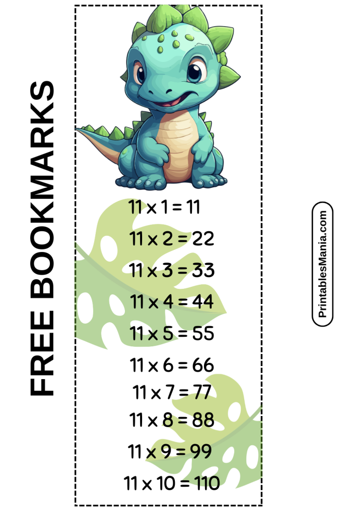 Math facts bookmarks