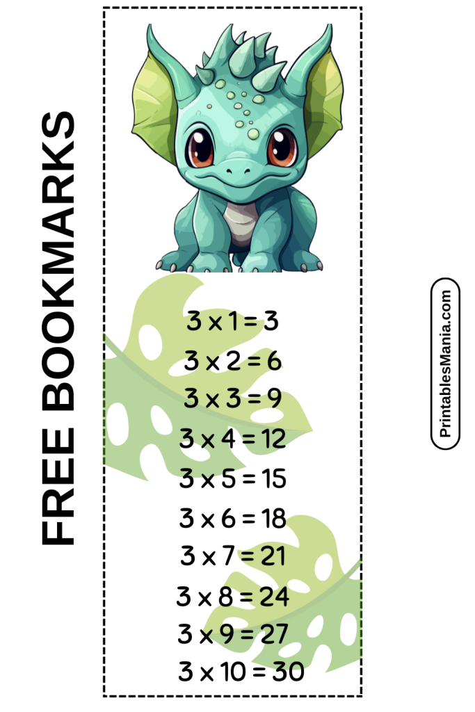 Math bookmarks for kids