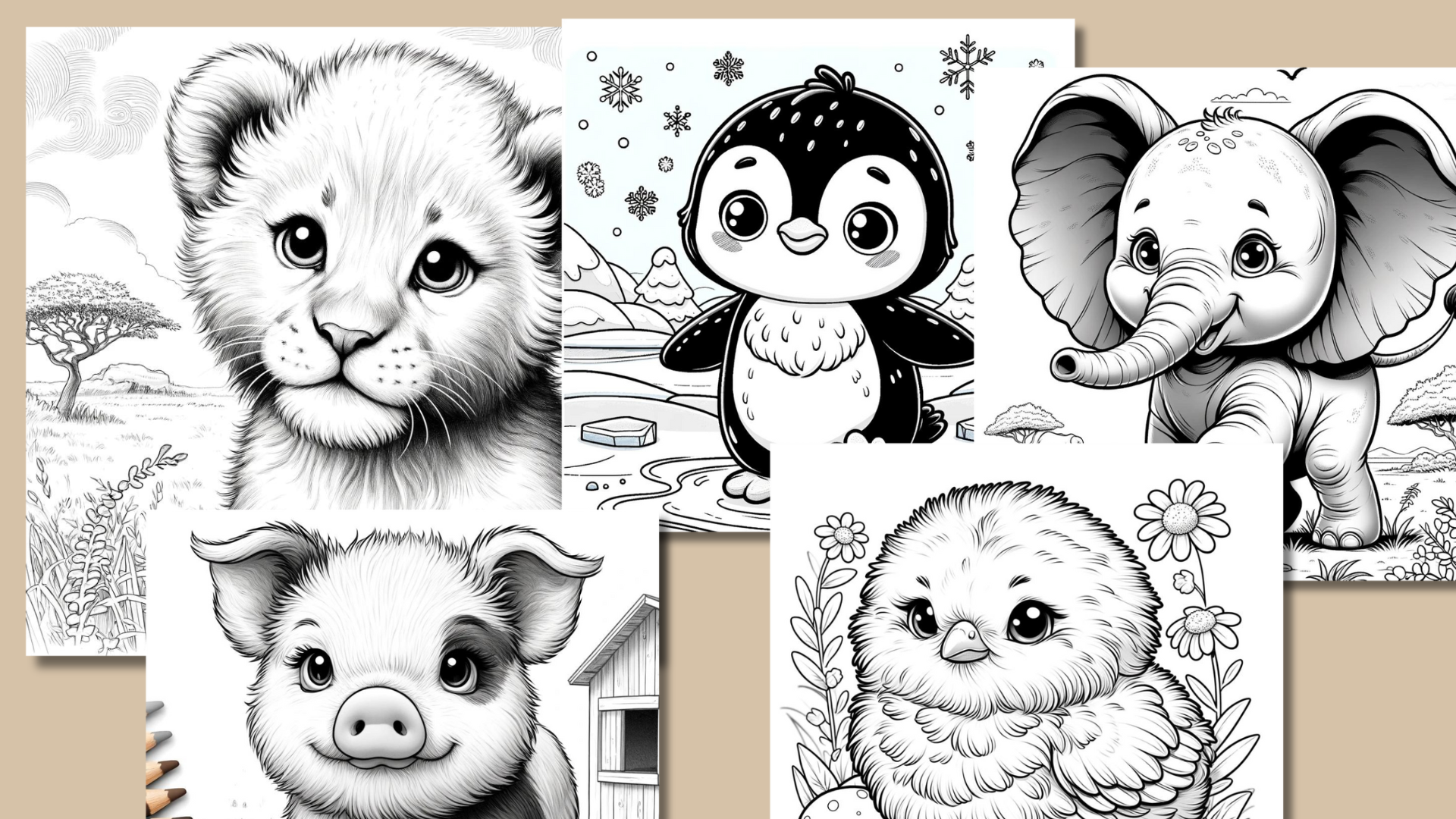 Cute Animal Coloring Pages PDF