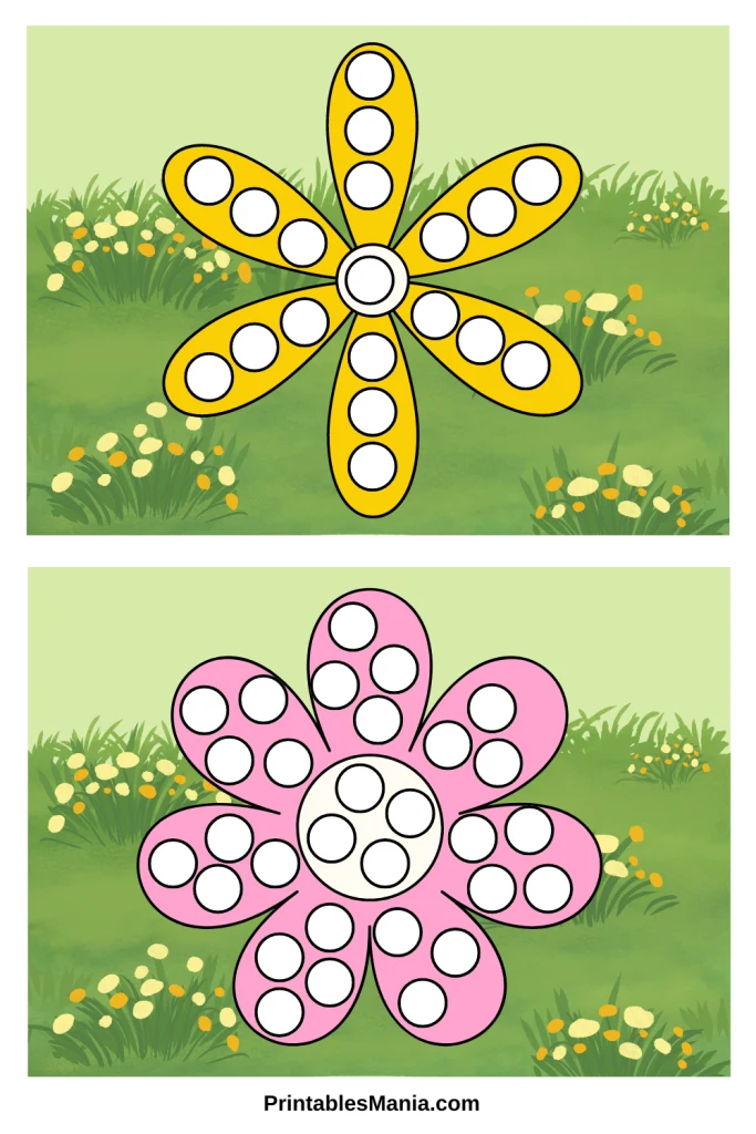 Do A Dot Flower Printables - Printables Mania