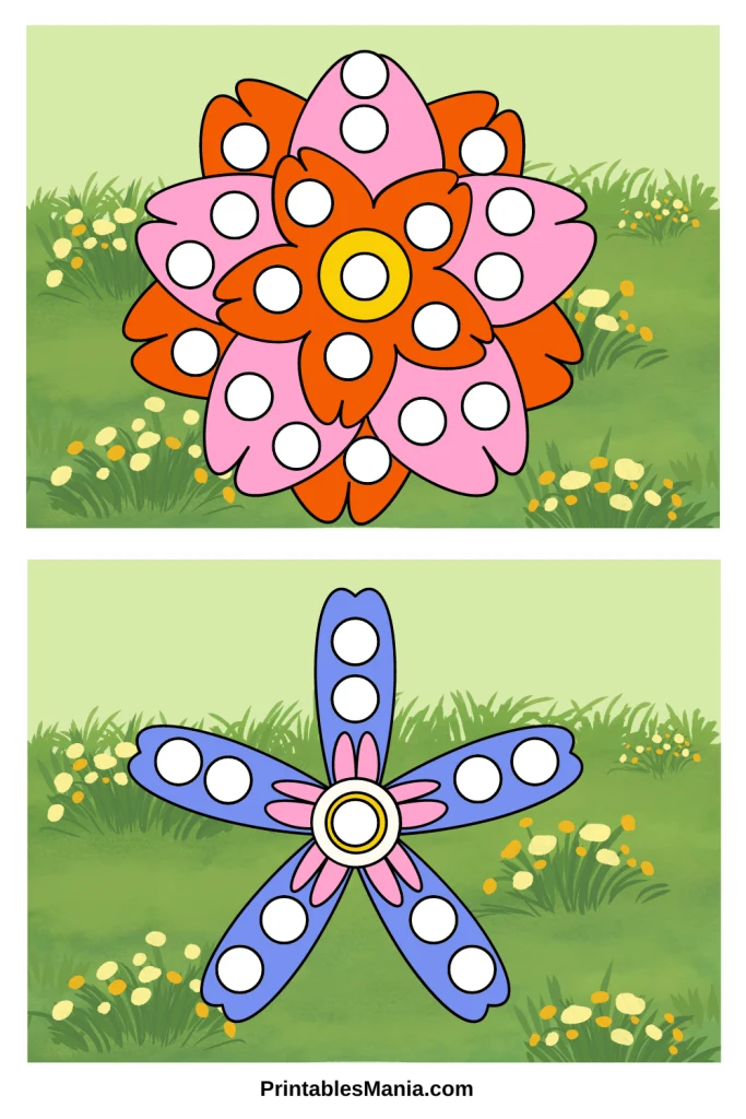 Do A Dot Flower Printables - Printables Mania