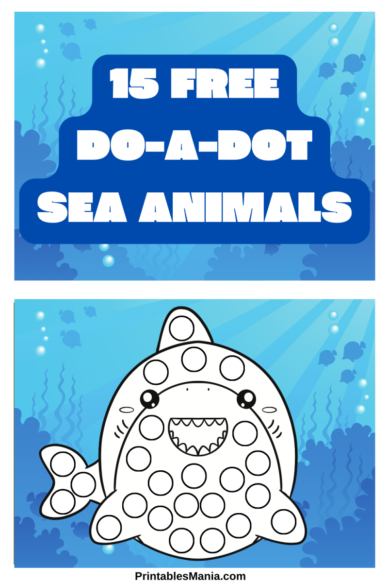 Do A Dot Sea Animal Printables - Printables Mania